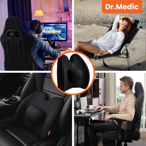 Poduszka samochodowa masująca lędźwiowa - ergonomiczne wsparcie pleców i odcinka lędźwiowego, elektryczny masażer z wibracjami i