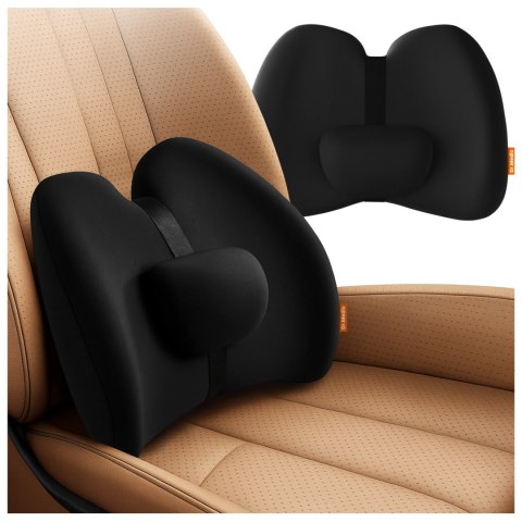 Poduszka samochodowa masująca lędźwiowa - ergonomiczne wsparcie pleców i odcinka lędźwiowego, elektryczny masażer z wibracjami i