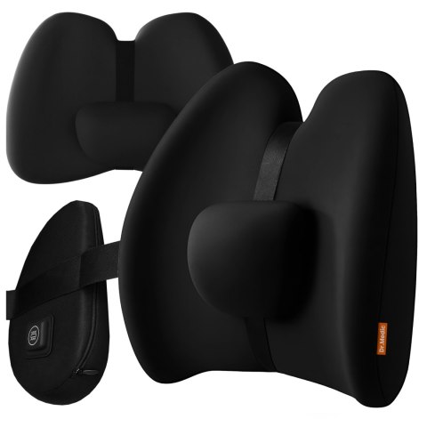 Poduszka samochodowa masująca lędźwiowa - ergonomiczne wsparcie pleców i odcinka lędźwiowego, elektryczny masażer z wibracjami i