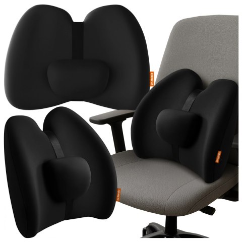 Poduszka samochodowa masująca lędźwiowa - ergonomiczne wsparcie pleców i odcinka lędźwiowego, elektryczny masażer z wibracjami i