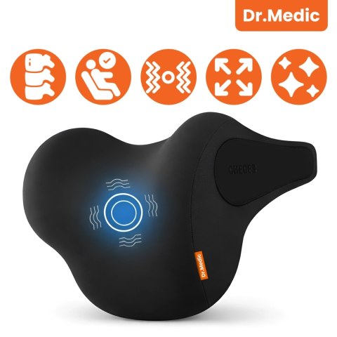 Poduszka samochodowa masująca na zagłówek - ergonomiczne wsparcie głowy, karku i szyi, elektryczny masażer z wibracjami dla kier