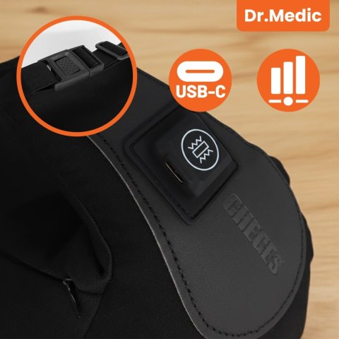 Poduszka samochodowa masująca na zagłówek - ergonomiczne wsparcie głowy, karku i szyi, elektryczny masażer z wibracjami dla kier