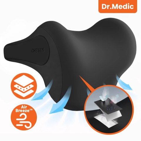 Poduszka samochodowa masująca na zagłówek - ergonomiczne wsparcie głowy, karku i szyi, elektryczny masażer z wibracjami dla kier