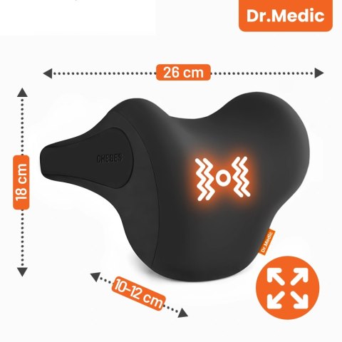 Poduszka samochodowa masująca na zagłówek - ergonomiczne wsparcie głowy, karku i szyi, elektryczny masażer z wibracjami dla kier