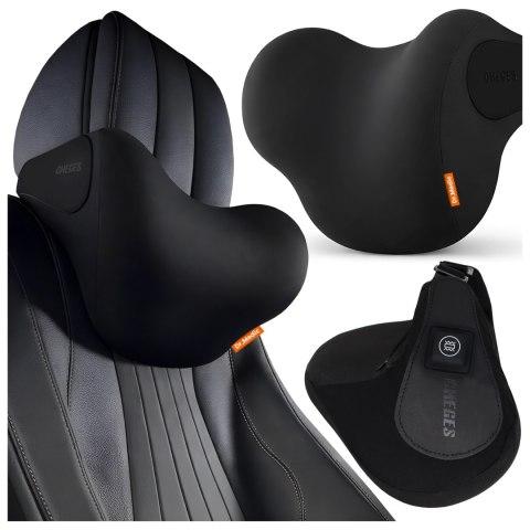 Poduszka samochodowa masująca na zagłówek - ergonomiczne wsparcie głowy, karku i szyi, elektryczny masażer z wibracjami dla kier