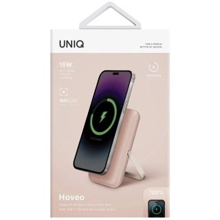 Powerbank UNIQ Hoveo Magnetyczny 5000mAh 20W PD USB-C Różowy