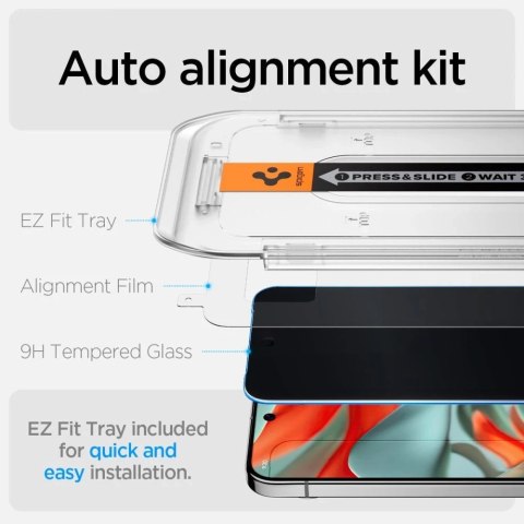 SZKŁO PRYWATYZUJĄCE SPIGEN GLAS.TR "EZ FIT" 2-PACK GOOGLE PIXEL 9 PRO XL PRIVACY