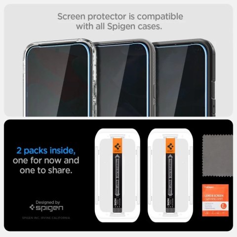 Szkło Prywatności do Google Pixel 9 / 9 Pro Spigen Glas.TR EZ Fit 2-Pack