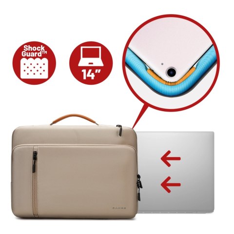 Torba wodoodporna Bange na laptopa do 14" - pojemna i wygodna, odporna i oddychająca, miejska i podróżna do pracy i samolotu, un