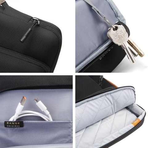 Torba wodoodporna Bange na laptopa do 15.6" - pojemna i wygodna, odporna i oddychająca, miejska i podróżna do pracy i samolotu, 