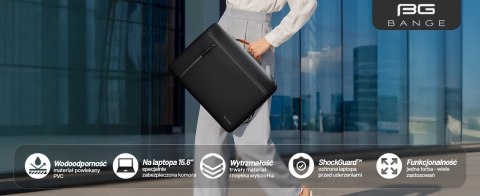 Torba wodoodporna Bange na laptopa do 15.6" - pojemna i wygodna, odporna i oddychająca, miejska i podróżna do pracy i samolotu, 