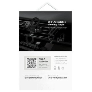 Uchwyt Samochodowy UNIQ Trelix Car Magnetyczny na Kratkę Czarny