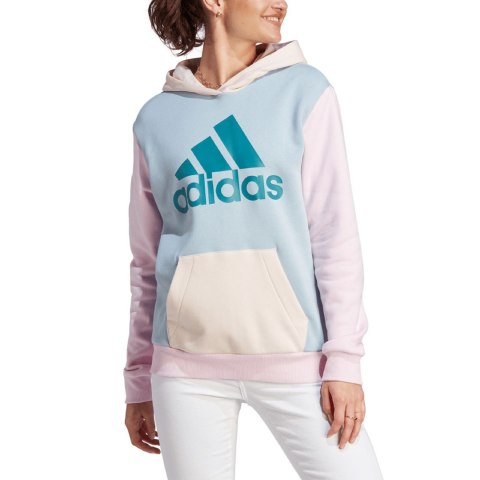 Bluza damska adidas Essentials Logo Boyfriend Fleece różowo-niebieska IM0267 Bluza damska adidas Essentials Logo Boyfriend Fleece różowo-niebieska IM0267