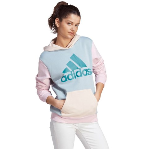 Bluza damska adidas Essentials Logo Boyfriend Fleece różowo-niebieska IM0267 Bluza damska adidas Essentials Logo Boyfriend Fleece różowo-niebieska IM0267