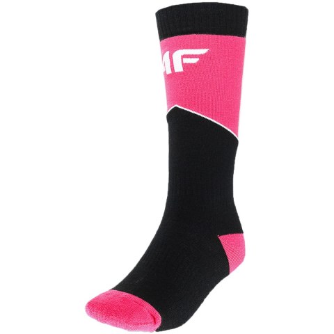 Skarpety narciarskie dla dziewczynki 4F FNK F118 fuksja neon 4FJWAW23UFSOF118 55N Skarpety narciarskie dla dziewczynki 4F FNK F118 fuksja neon 4FJWAW23UFSOF118 55N