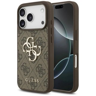 Etui Guess Hardcase 4G Big Metal Logo do iPhone 17 Pro, brązowe