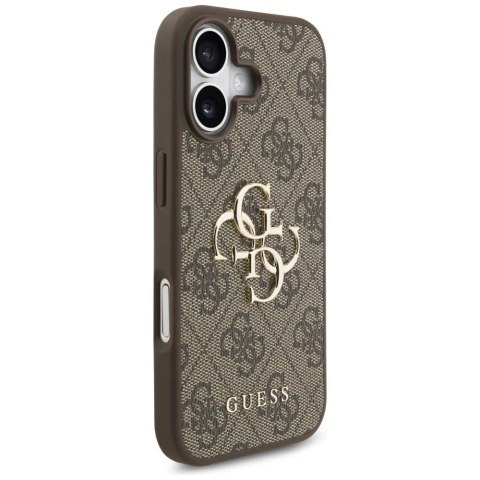 Etui Guess Hardcase 4G Big Metal Logo do iPhone 17, brązowe