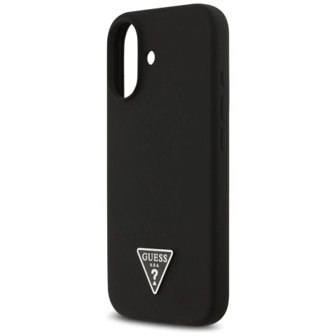Etui Guess Hardcase Silicone Triangle Logo MagSafe do iPhone 17 czarne