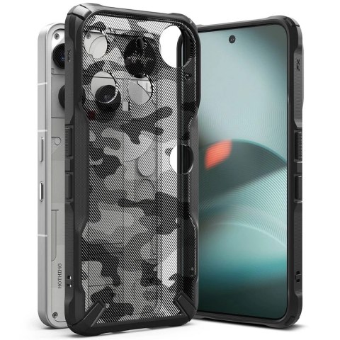 Etui Ringke Fusion X Camo Black do Nothing Phone 3, pancerne