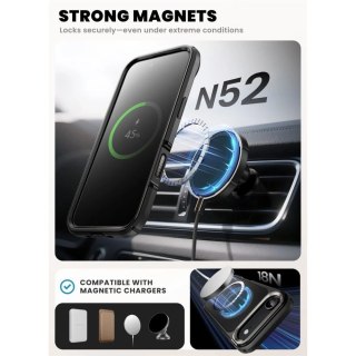 Etui Supcase Ares Flip Mag MagSafe do iPhone 17 Air Black Pancerne