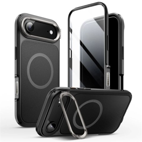 Etui Supcase Ares Flip Mag MagSafe do iPhone 17 Air Black Pancerne