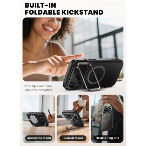 Etui Supcase Ares Flip Mag MagSafe do iPhone 17 Pro Max Black