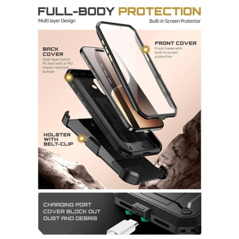 Etui Supcase Unicorn Beetle Pro do iPhone 17 Black Pancerne 3w1