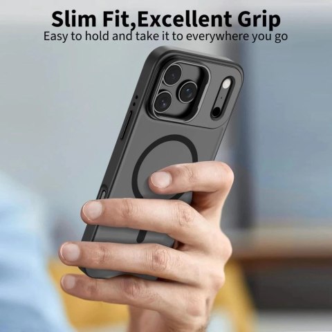 Etui Tech-Protect MagStand MagSafe do iPhone 17 Pro Max, czarny mat