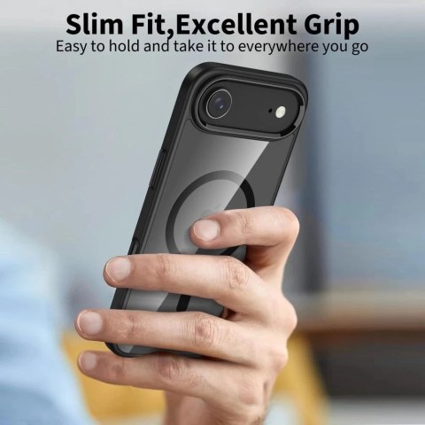 Etui do iPhone 17 Air Tech-Protect MagMat MagSafe Przezroczysto-Czarne