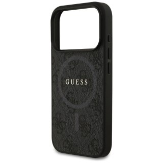 Etui do iPhone 17 Pro Guess 4G Ring Classic Logo MagSafe Black