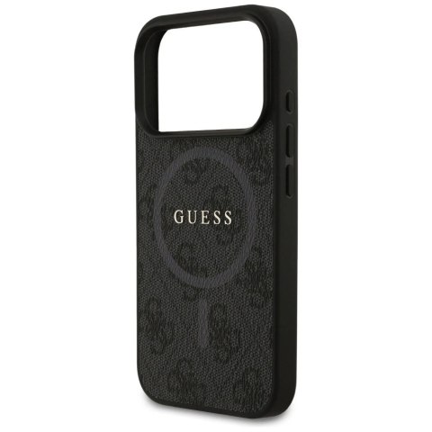 Etui do iPhone 17 Pro Guess 4G Ring Classic Logo MagSafe Black