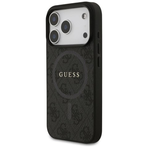 Etui do iPhone 17 Pro Guess 4G Ring Classic Logo MagSafe Black
