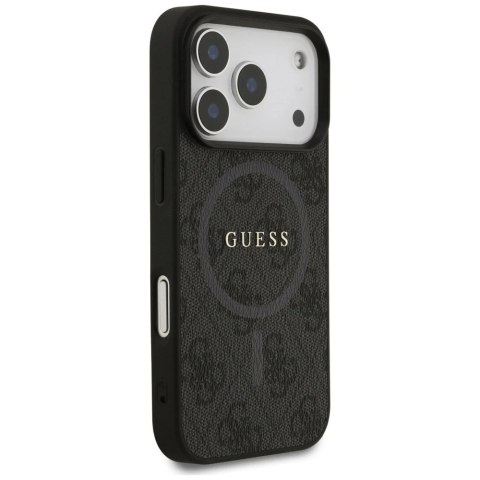 Etui do iPhone 17 Pro Guess 4G Ring Classic Logo MagSafe Black