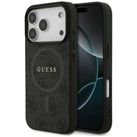 Etui do iPhone 17 Pro Guess 4G Ring Classic Logo MagSafe Black