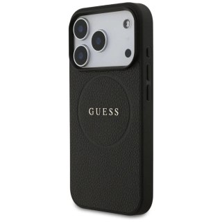 Etui do iPhone 17 Pro Guess Grained Ring MagSafe Black