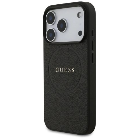 Etui do iPhone 17 Pro Guess Grained Ring MagSafe Black