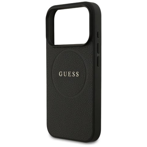 Etui do iPhone 17 Pro Guess Grained Ring MagSafe Black