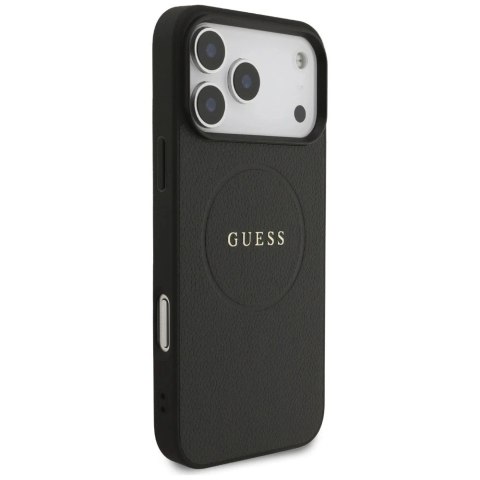 Etui do iPhone 17 Pro Max Guess Grained Ring MagSafe Black