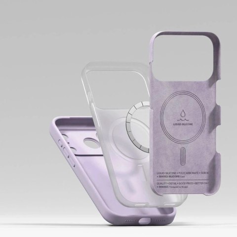 Etui do iPhone 17 Pro Max Ringke Silicone Magnetic MagSafe Fioletowe