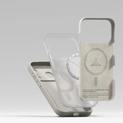 Etui do iPhone 17 Pro Ringke Silicone Magnetic MagSafe Beżowe