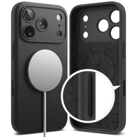 Etui do iPhone 17 Pro Ringke Silicone Magnetic MagSafe Czarne