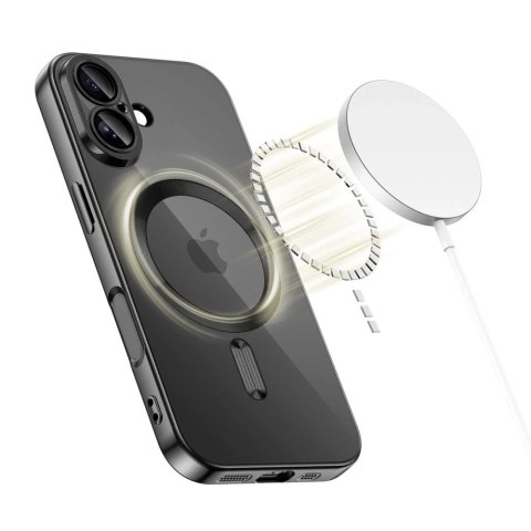 Etui do iPhone 17 Tech-Protect MagFlex MagSafe Przezroczysto-Czarne