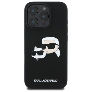 Etui Karl Lagerfeld Silicone Double Heads Print MagSafe do iPhone 16 Pro Max Black