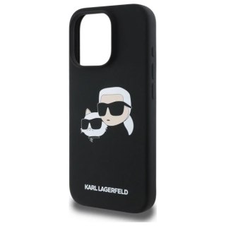 Etui Karl Lagerfeld Silicone Double Heads Print MagSafe do iPhone 16 Pro Max Black