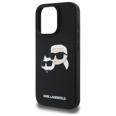 Etui Karl Lagerfeld Silicone Double Heads Print MagSafe do iPhone 16 Pro Max Black