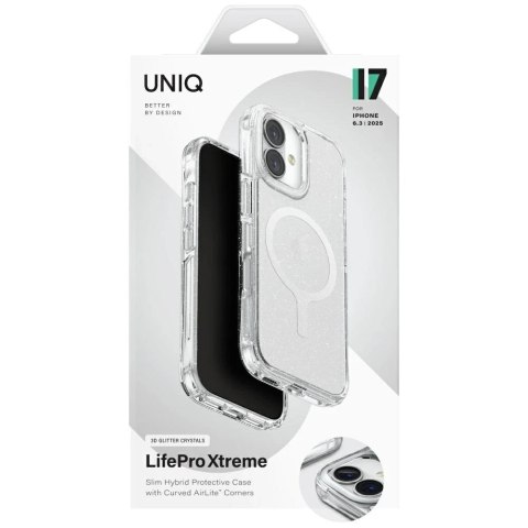 Etui Ochronne do iPhone 17 UNIQ LifePro Xtreme MagClick Clear/Brokat