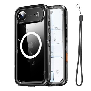 Etui Wodoodporne do Apple iPhone 17 Air 6,6", Pancerna Obudowa 360° z Przezroczystym Tyłem, Kompatybilna z MagSafe, Alogy HydroA
