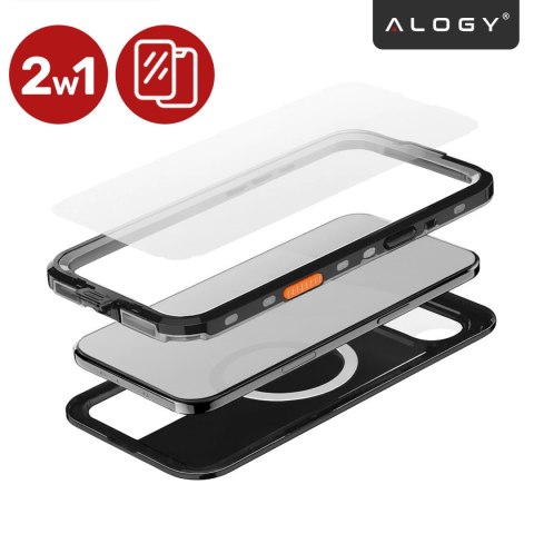 Etui Wodoodporne do Apple iPhone 17 Air 6,6", Pancerna Obudowa 360° z Przezroczystym Tyłem, Kompatybilna z MagSafe, Alogy HydroA