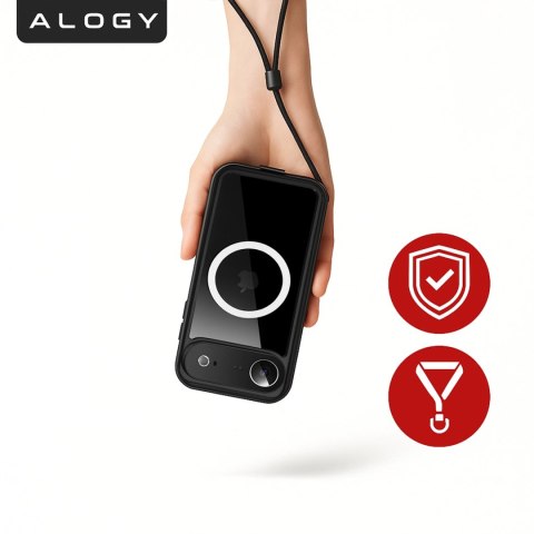 Etui Wodoodporne do Apple iPhone 17 Air 6,6", Pancerna Obudowa 360° z Przezroczystym Tyłem, Kompatybilna z MagSafe, Alogy HydroA