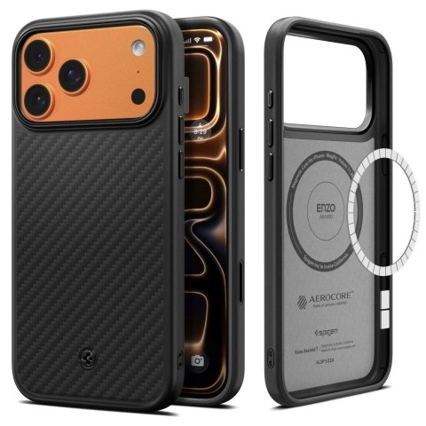 Etui do iPhone 17 Pro Max Spigen Enzo Aramid "T" Mag MagSafe Black